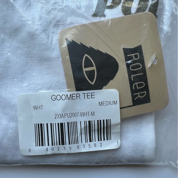 Poler Mushrooms Short Sleeve White Shirt Men’s Medium Nature Graphic Tee - Picture 8 of 9